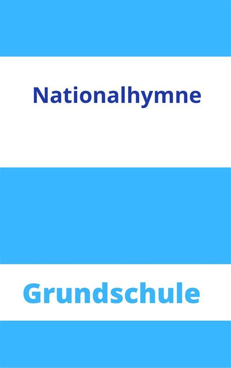 Nationalhymne Grundschule Arbeitsblätter Übungen