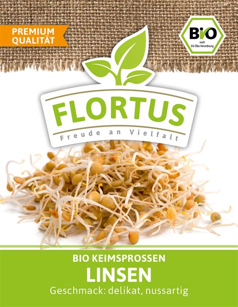 Keimsprossen Linse G Bio Keimsprossen Von Flortus Samenhaus