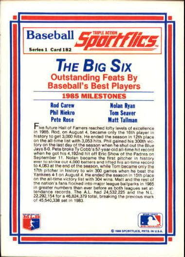 Sportflics Baseball Card Milestones Ebay