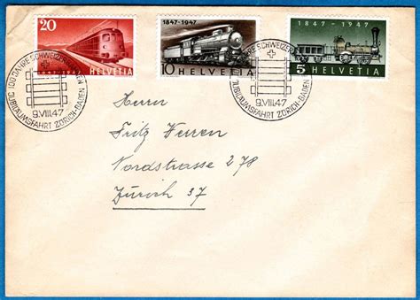 1947 FDC 100 Jahre Schweiz Eisenbahnen Kaufen Auf Ricardo