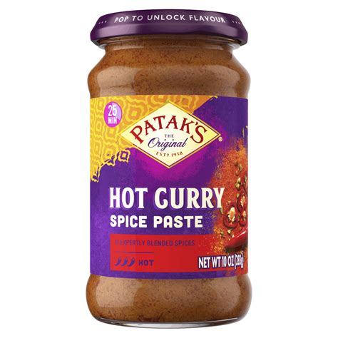 Hot Curry Spice Paste Pataks USA