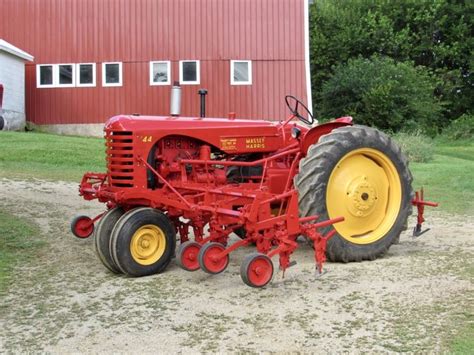 Massey Harris 44 With Mounted Cultivators Tractors Big Tractors Massey Ferguson Tractors