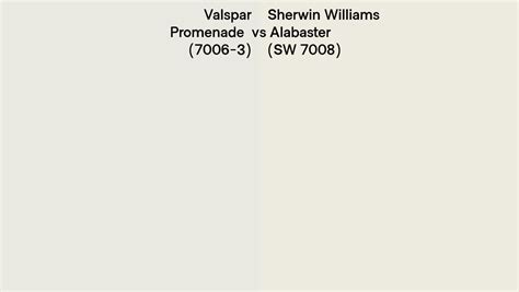 Valspar Promenade 7006 3 Vs Sherwin Williams Alabaster Sw 7008 Side