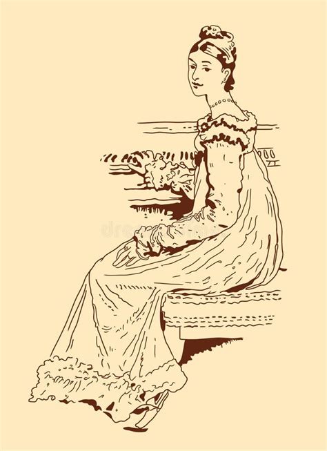 Femme S Asseyant Sur Le Piano Illustration De Vecteur Illustration Du