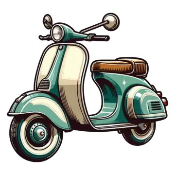 Old Vintage Vespa Vector Vespa Vector Retro Vespa Vector Png And