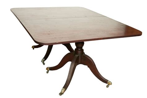 Regency Mahogany Dining Table With Extension Leaf Tables Dining And Other Large Furniture