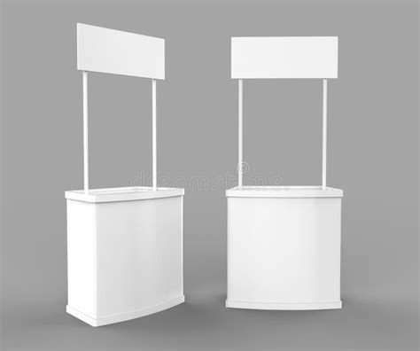 White Blank Advertising Pos Poi Pvc Promotion Counter Booth Retail