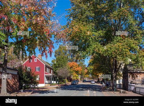 Main Street In Old Salem Winston Salem North Carolina Usa Stock