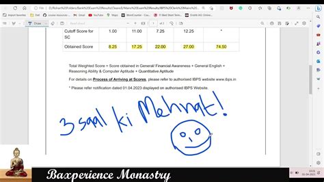 My Ibps Clerk Mains Scorecard Youtube