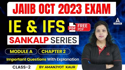 Jaiib October Jaiib Ie And Ifs Module A Chapter Important