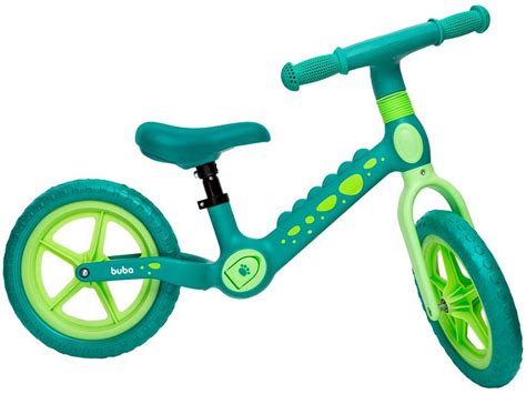 Bicicleta Equilíbrio Buba Idade - Bicicleta de Equilíbrio Infantil Buba Dino Verde