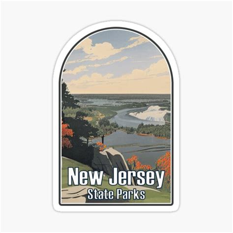 New Jersey State Parks Illustration Sticker For Sale By Dzzt Redbubble