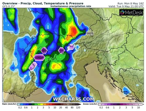 Le Piogge Previste Per Marted Maggio Bpp Meteo