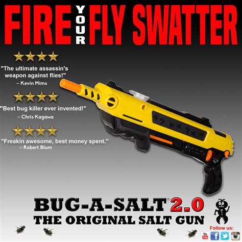 Authentic BUG-A-SALT 2.0 Gun Fly Swatter Insect Home Garden Pest ...