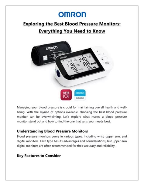 Ppt Exploring The Best Blood Pressure Monitors Everything You Need To