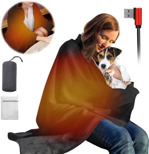 PANGTIKU Heated Blanket Electric Throw USB Battery Power Operated