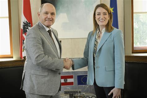 Besuch der Präsidentin des Europäischen Parlaments Roberta Metsola