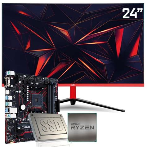 Kit Upgrade Processador AMD Ryzen 7 3700X Placa mãe ASUS Prime B450M