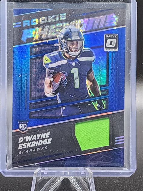 Donruss Optic Dwayne Eskridge Blue Hyper Rookie Phenoms Patch Rc