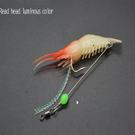 Cheap Pcs Cm G Luminous Fake Shrimp Soft Silicone Artificial Bait