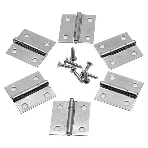 Jersvimc 12Pcs 1 Inch Stainless Steel Butt Hinges, Sliver Jewelry Box ...