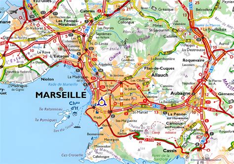 Carte Routière De Marseille