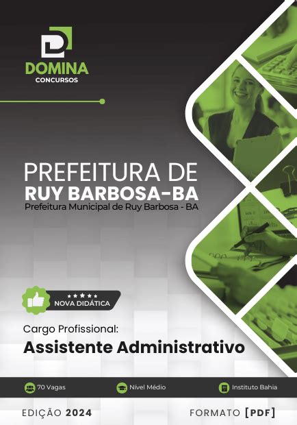 Apostila Assistente Administrativo Ruy Barbosa Ba