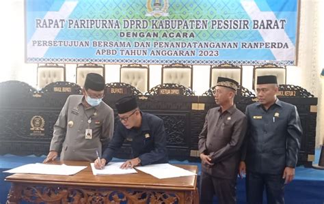 APBD Pesbar Tahun 2023 Disetujui Ini Catatannya