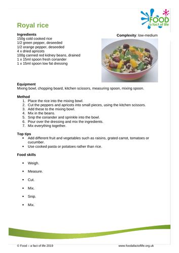 Royal Rice - Recipe | Teaching Resources