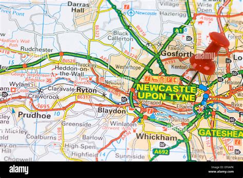 newcastle map  res stock photography  images alamy