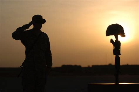 DVIDS - Images - Soldier salutes a fallen comrade