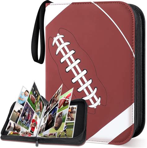 400 Card Sports Binder 4 Pocket Football Trading Cards Album Card ...