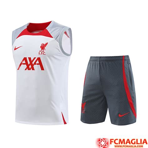 Numeri Kit Canotta Allenamento Pantaloncini FC Liverpool Bianco 2023