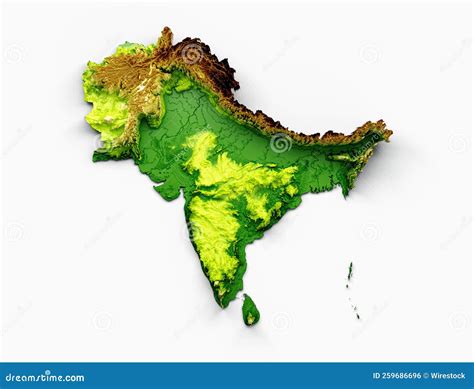 Subcontinent Map India Pakistan Nepal Bhutan Bangladesh Sri Lanka