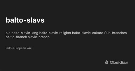 balto-slavs - indo-european.wiki