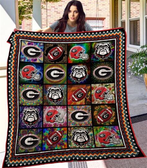 Ncaa Georgia Bulldogs Fleece Blanket And Quilt Blanket V7 Meteew