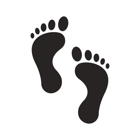 footprints icon vector  vector art  vecteezy