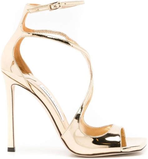 Jimmy Choo Azia Sandalen Met Metallic Effect Goud Schoenen Nl