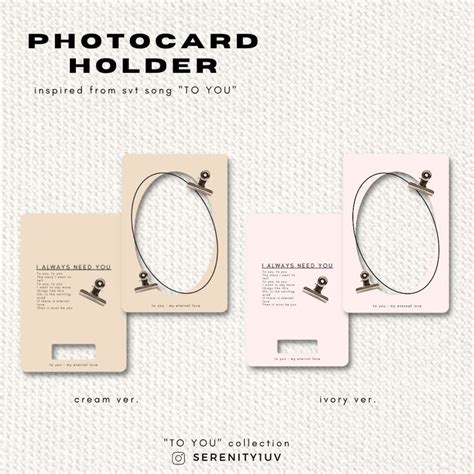 Acrylic Photocard Holder Photocard Holder Design Holder Wedding