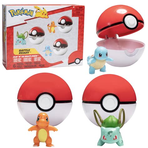 Snapklik Pokémon Clip N Go Poke Ball Battle Figure Set 3 pack