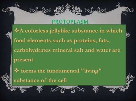 physical properties of Protoplasm