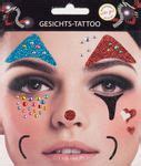 Gesichts Tattoo Harlekin Pierrot Clown Zirkus Karneval Fasching