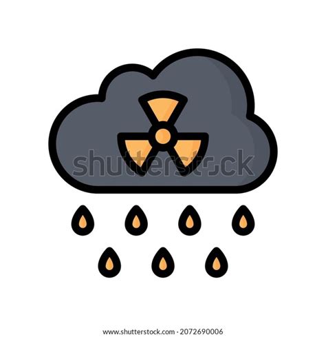 Acid Rain Icon Filled Line Style Stock Vector Royalty Free 2072690006 Shutterstock