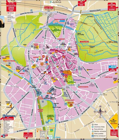 Carte Ville De Bourges ≡ Voyage Carte Plan