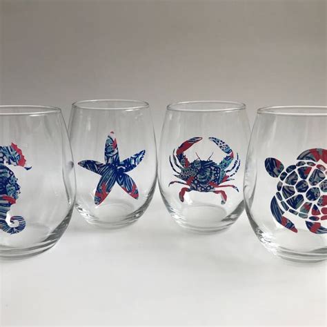 Starfish Wine Glass Etsy