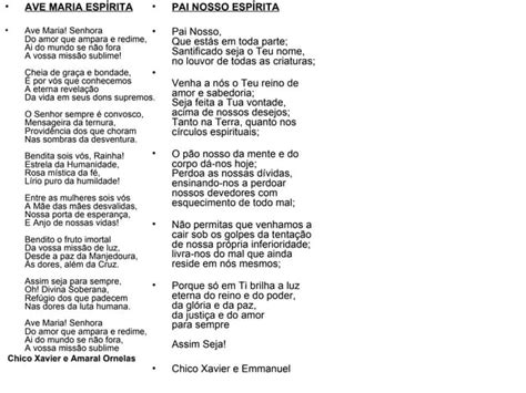 Pai Nosso E Ave Maria Letra - Ave Maria e Pai Nosso | PPT