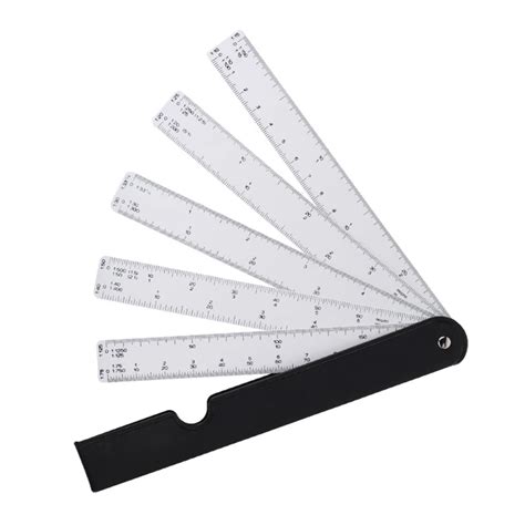 drafting fan shaped plastic architect engineering metric scale ruler