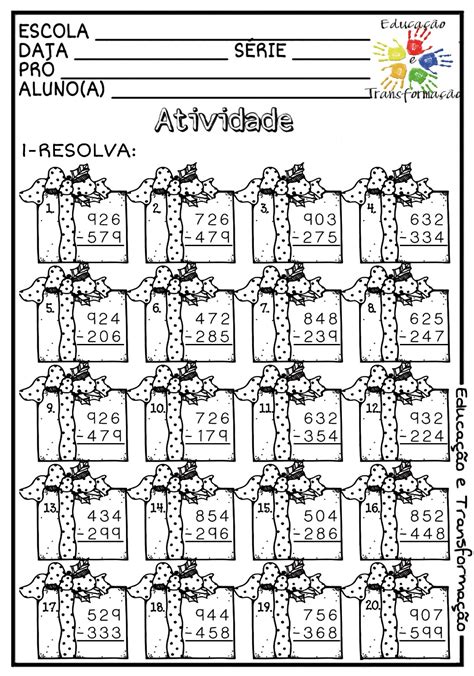 Blog Educação e Transformação Natal adição subtração e multiplicação