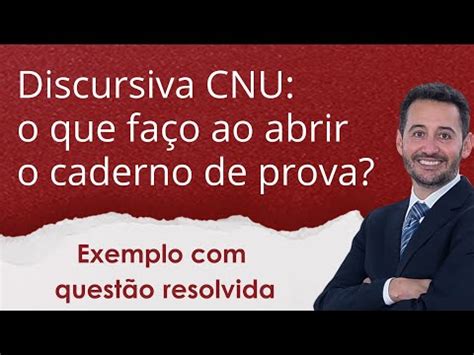 Concurso Cnu Cesgranrio Discursiva Blocos A Quest O Resolvida E