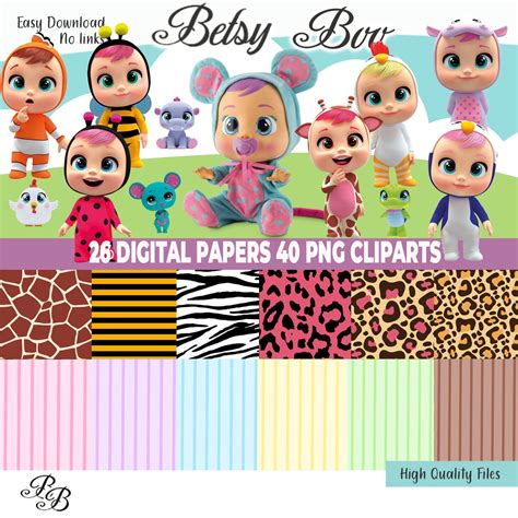 Cry Babys Clipart Png Digital Image Digital Paper Clip Art Etsy